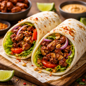Beef Suya Wrap
